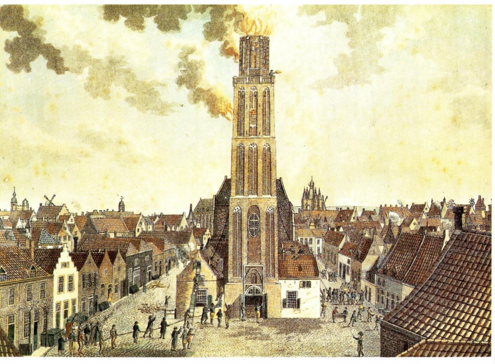 Torenbrand Onze Lieve Vrouwetoren, Zwolle 1815
